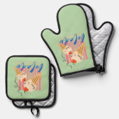 Retro Italian Ice Cream Cones Ofenhandschuh & Topflappen-Set (Vorderseite/Rückseite)