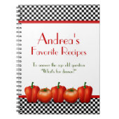 Retro Italian Kitchen Personalisiertes Rezept Note Notizblock (Vorderseite)