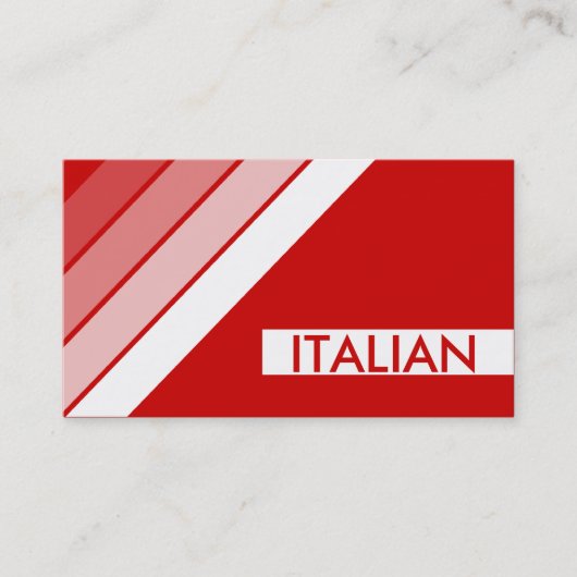 Retro ITALIAN Visitenkarte (Vorderseite)