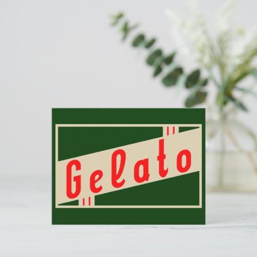 Retro-Italiangelato Postkarte (Stehend Vorderseite)