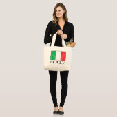 Retro Italien-Flaggen-Tasche Jumbo Stoffbeutel (Vorderseite (Model))