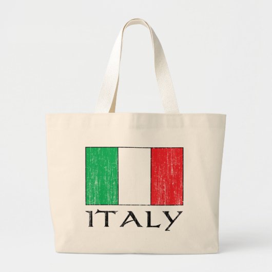 Retro Italien-Flaggen-Tasche Jumbo Stoffbeutel (Vorne)