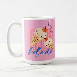 Retro italienische Eiswaffeln Kaffeetasse
