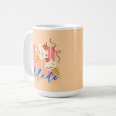 Retro italienische Eiswaffeln Kaffeetasse (Vorderseite Links)