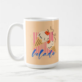 Retro italienische Eiswaffeln Kaffeetasse