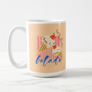 Retro italienische Eiswaffeln Kaffeetasse