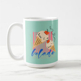 Retro italienische Eiswaffeln Kaffeetasse