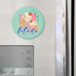 Retro italienische Eiswaffeln Magnet