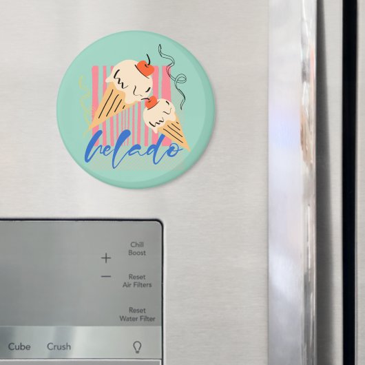 Retro italienische Eiswaffeln Magnet (In Situ (Kühlschrank))