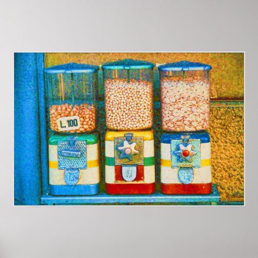 Retro italienische Nut Vending Machines der 50er J Poster (Vorne)