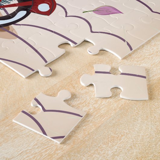 Retro italienischen Cartoon Roller Poster. Puzzle (Seite)