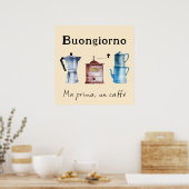 Retro Italienischer Kaffee Potter Grinder Poster (Küche)