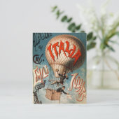 Retro Italy Europe Vintage Travel Postkarte (Stehend Vorderseite)