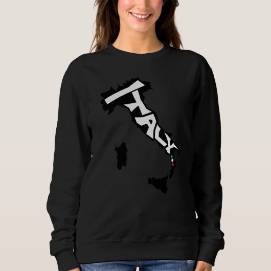 Retro Italy Map Sweatshirt (Vorderseite)