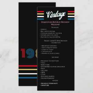 Retro-Itinerary zur 40. Geburtstagsfeier 1986