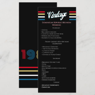 Retro-Itinerary zur 40. Geburtstagsfeier 1986