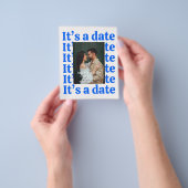 Retro Its A Date Photo Wedding Save The Date Flyer (Gruppe)