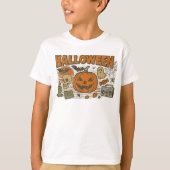 Retro Jack-O’ Lantern Halloween Bekleidung unisex T-Shirt (Vorderseite)