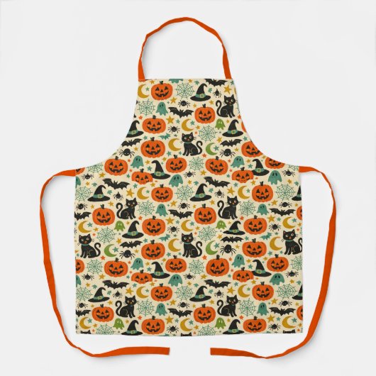 Retro Jack O Lanterns Halloween Schürze (Vorderseite)