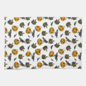 Retro-Jack und Katze Geschirrtuch (Horizontal)