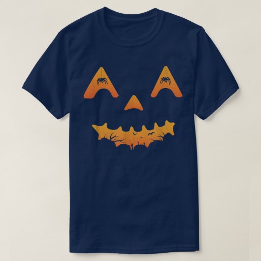 Retro JackOLantern Scary Pumpkin Face Funny Hallow T-Shirt (Design vorne)