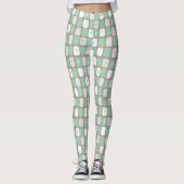 Retro Jade Sternenexplosion Leggings (Vorderseite)