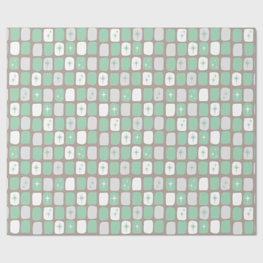 Retro Jade-Sternexplosion-Verpackungs-Papier Geschenkpapier (Flach)