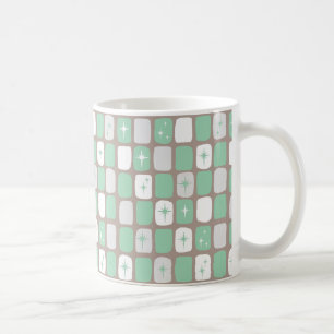 Retro Jade Sternexplosionen Kaffee Tasse
