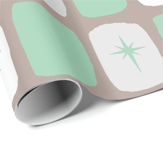 Retro Jade Sternexplosionen Umschlagpapier Geschenkpapier (Rolleneckpunkt)