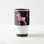 Retro Jahr-rosa Pudel-Reise-Tasse Reisebecher (Mittel)
