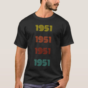 Retro-Jahr-Typografie 1951 T-Shirt