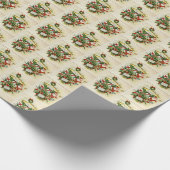 Retro-Jahrgang Weihnachten Geschenkpapier (Ecke)