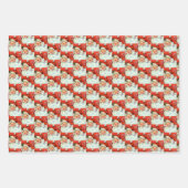 Retro-Jahrgang Weihnachten Geschenkpapier Set (Vorderseite 2)