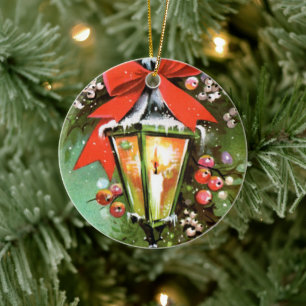 Retro-Jahrgang Weihnachten Keramik Ornament