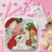 Retro-Jahrgang Weihnachten Pappteller (Party)