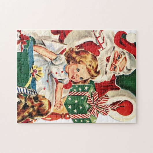 Retro-Jahrgang Weihnachten Puzzle (Horizontal)