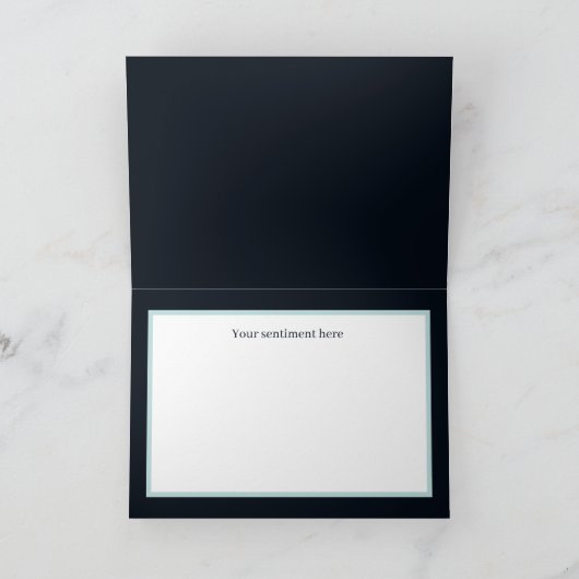 Retro-Jahrgang Weihnachten Rentiergefühl des Engel Karte (Innenseite)