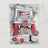 Retro-Jahrgang Weihnachten Scottie Hund (Vorderseite)