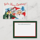 Retro-Jahrgang Weihnachten Visitenkarte (Vorne/Hinten)