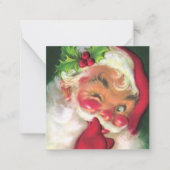 Retro-Jahrgang Weihnachten Weihnachten hinzufügen Mitteilungskarte (Vorderseite)