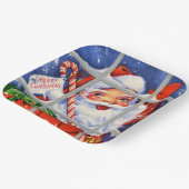 Retro-Jahrgang Weihnachten Weihnachtsfeier Pappteller (Gewinkelt)