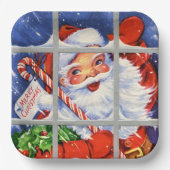 Retro-Jahrgang Weihnachten Weihnachtsfeier Pappteller (Vorderseite)