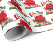 Retro-Jahrgang Weihnachten Weihnachtsfeiertag Geschenkpapier (Rolleneckpunkt)