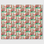 Retro-Jahrgang Weihnachten Weihnachtsfeiertag Geschenkpapier (Flach)