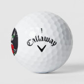 Retro-Jahrgang Weihnachten Weihnachtsfeiertag Golfball (Logo)