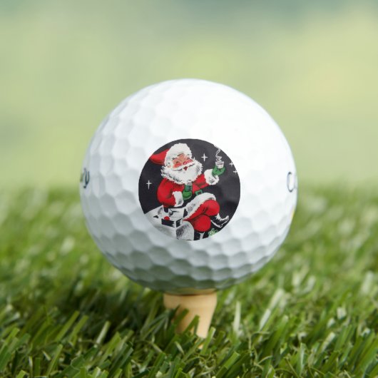 Retro-Jahrgang Weihnachten Weihnachtsfeiertag Golfball (Insitu T-Shirt)