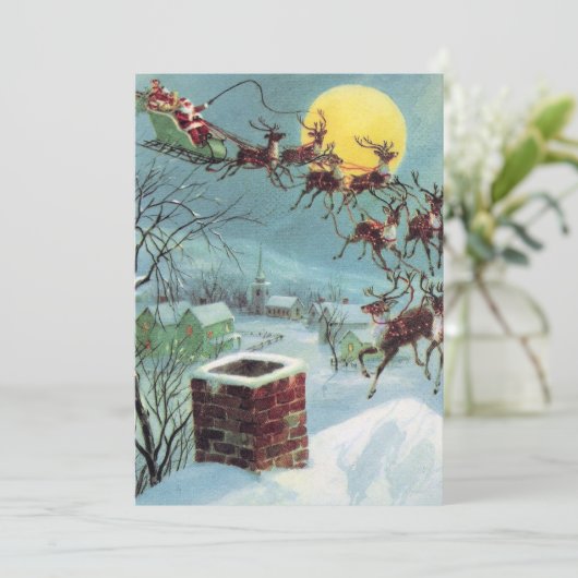 Retro-Jahrgang Weihnachten Weihnachtsfeiertag hinz (Stehend Vorderseite)