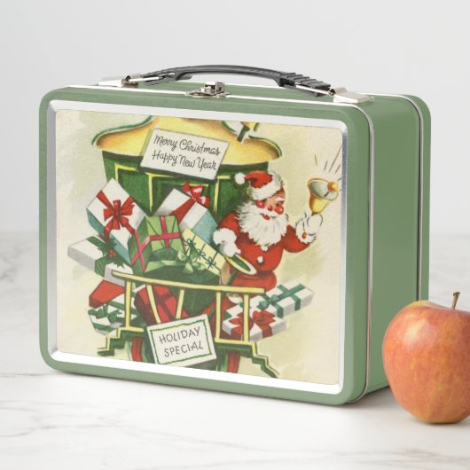 Retro-Jahrgang Weihnachten Weihnachtsfeiertag Metall Brotdose (Beispiel)