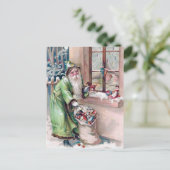 Retro-Jahrgang Weihnachten Weihnachtsfeiertag Post Postkarte (Stehend Vorderseite)