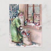 Retro-Jahrgang Weihnachten Weihnachtsfeiertag Post Postkarte (Vorderseite)